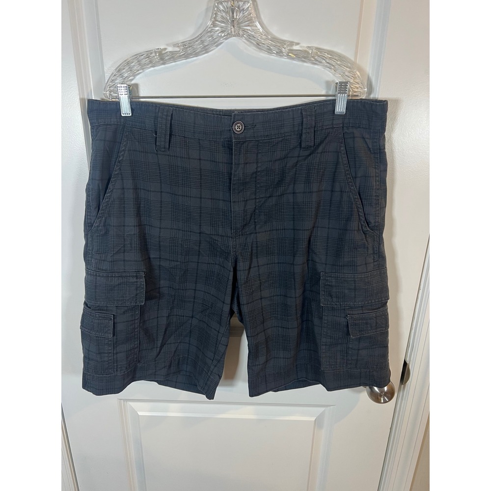 RedHead‎ Mens Cargo Shorts Plaid Dark Grey 38